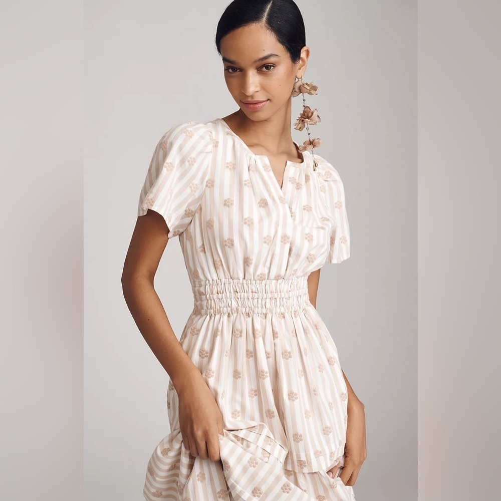 NWT! Anthropologie The Somerset Embroidered Floral Maxi Dress - Size XL ⏰ - Picture 3 of 5